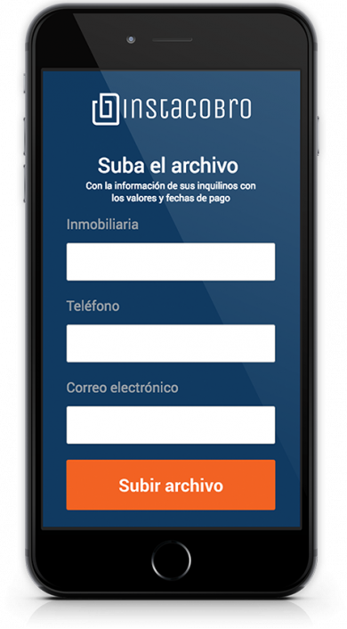 iPhone Instacobro Interfaz